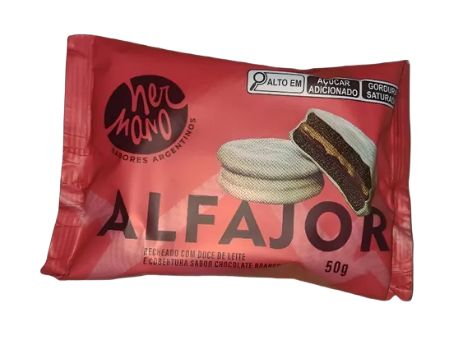ALFAJOR HERMANO CHOCOLATE BRANCO  50G