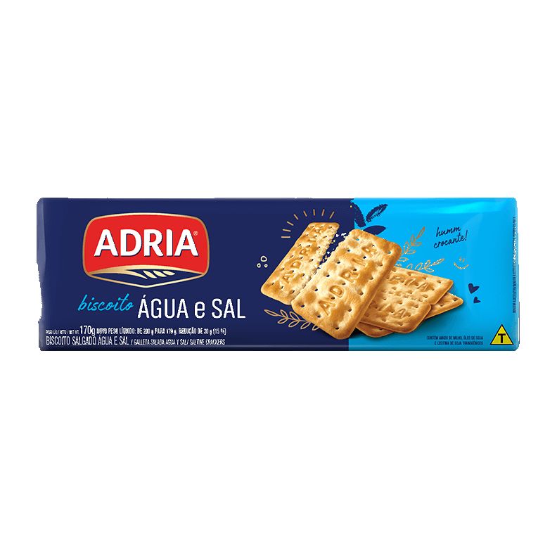 BISCOITO ADRIA AGUA E SAL 170G