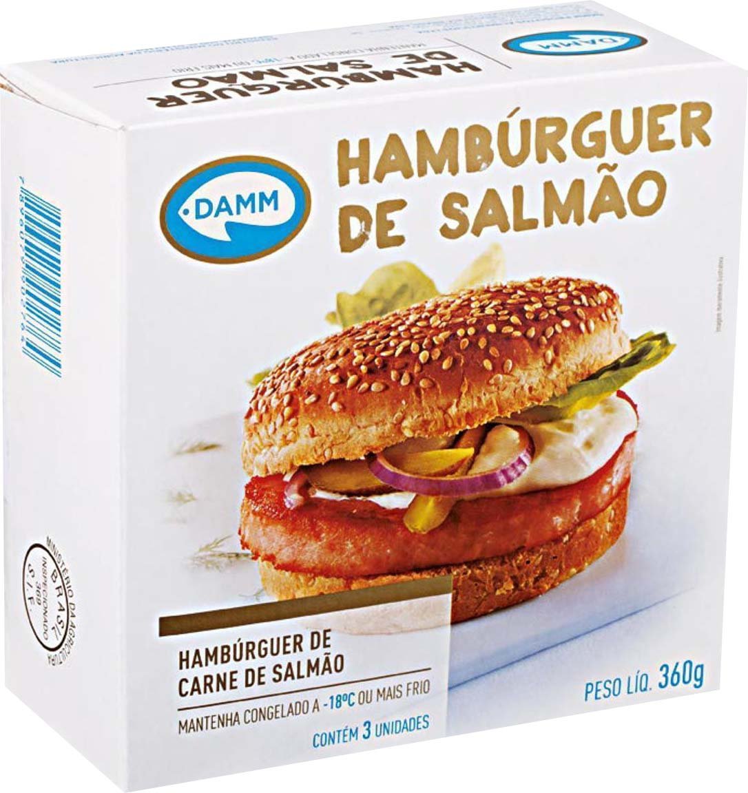 HAMBURGUER DAMM SALMAO 360G