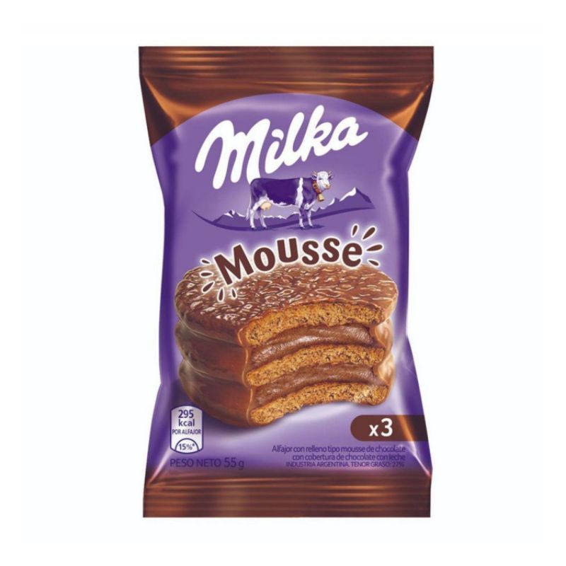 ALFAJOR MILKA MOUSSE CHOC BC TRIPLO 55G