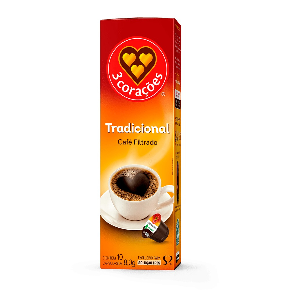 CAPSULA 3 CORACOES CAFE FILT. CLASS 110G