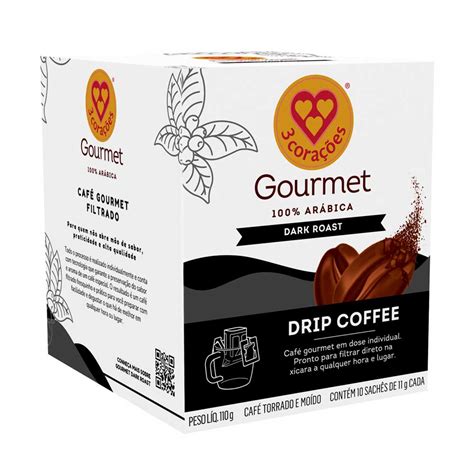CAFE 3 CORACOES DRIP COFFEE D ROAST 11G