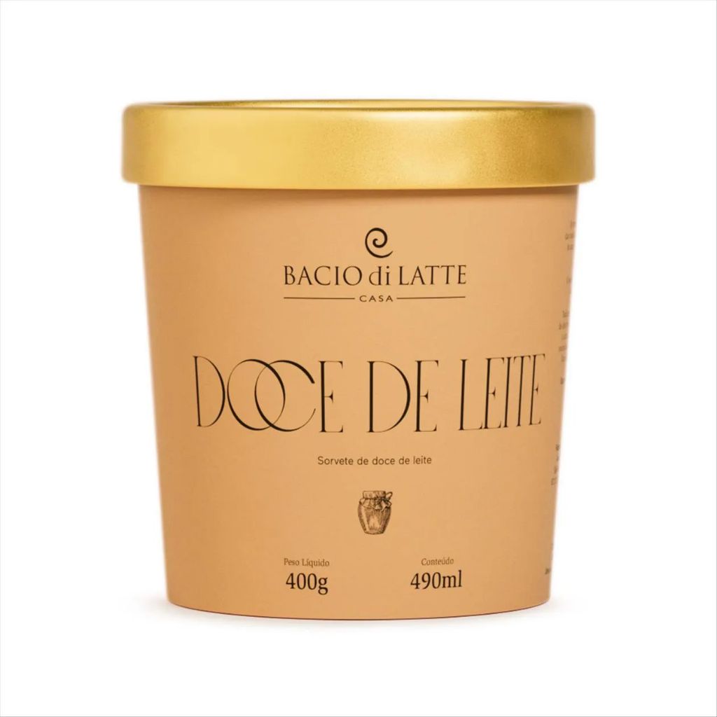 SORVETE BACIO DI LATTE DOCE DE LEITE 400G