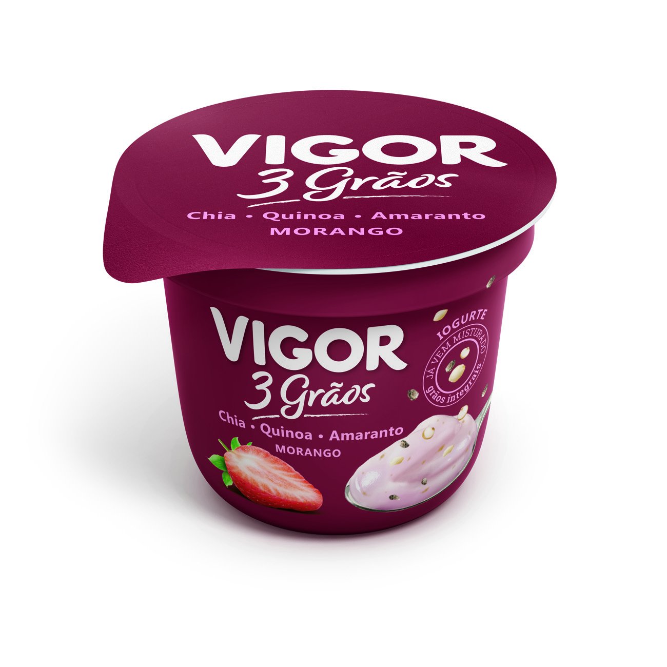 IOGURTE VIGOR 3 GRAOS MORANGO 100G