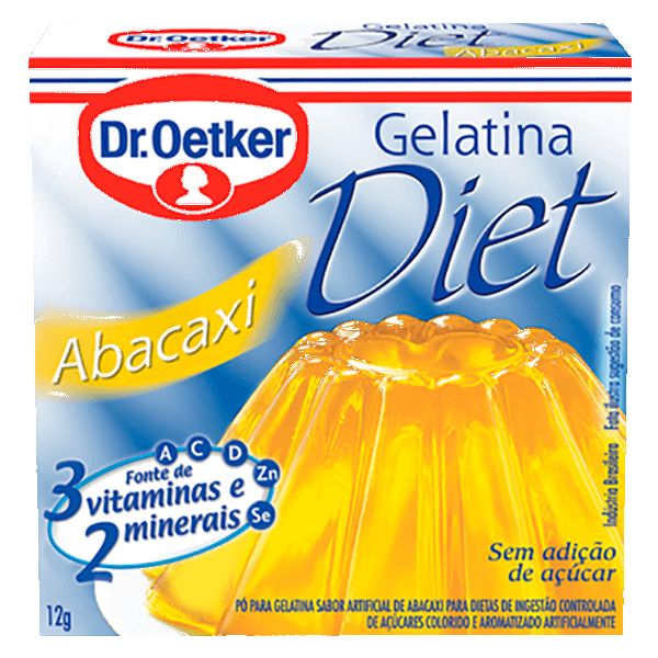 GELATINA PO OETKER DIET ABACAXI 12G