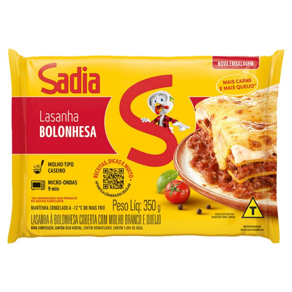 LASANHA SADIA BOLONHESA 600G