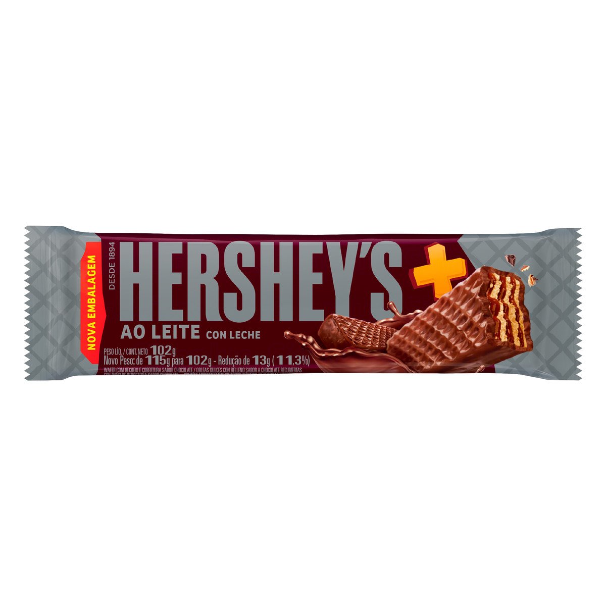 WAFER HERSHEY'S MAIS AO LEITE 102G