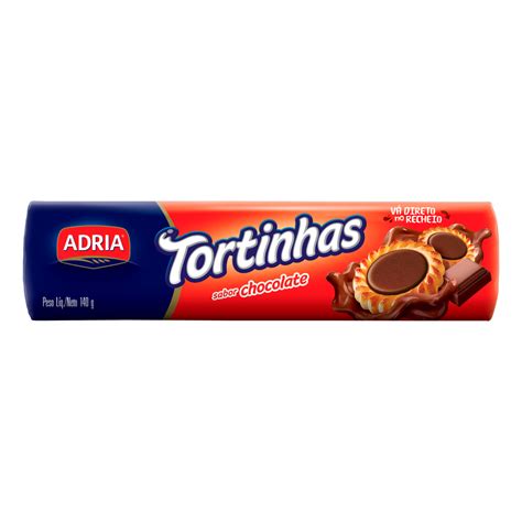 BISCOITO ADRIA TORTINHAS CHOC.140G