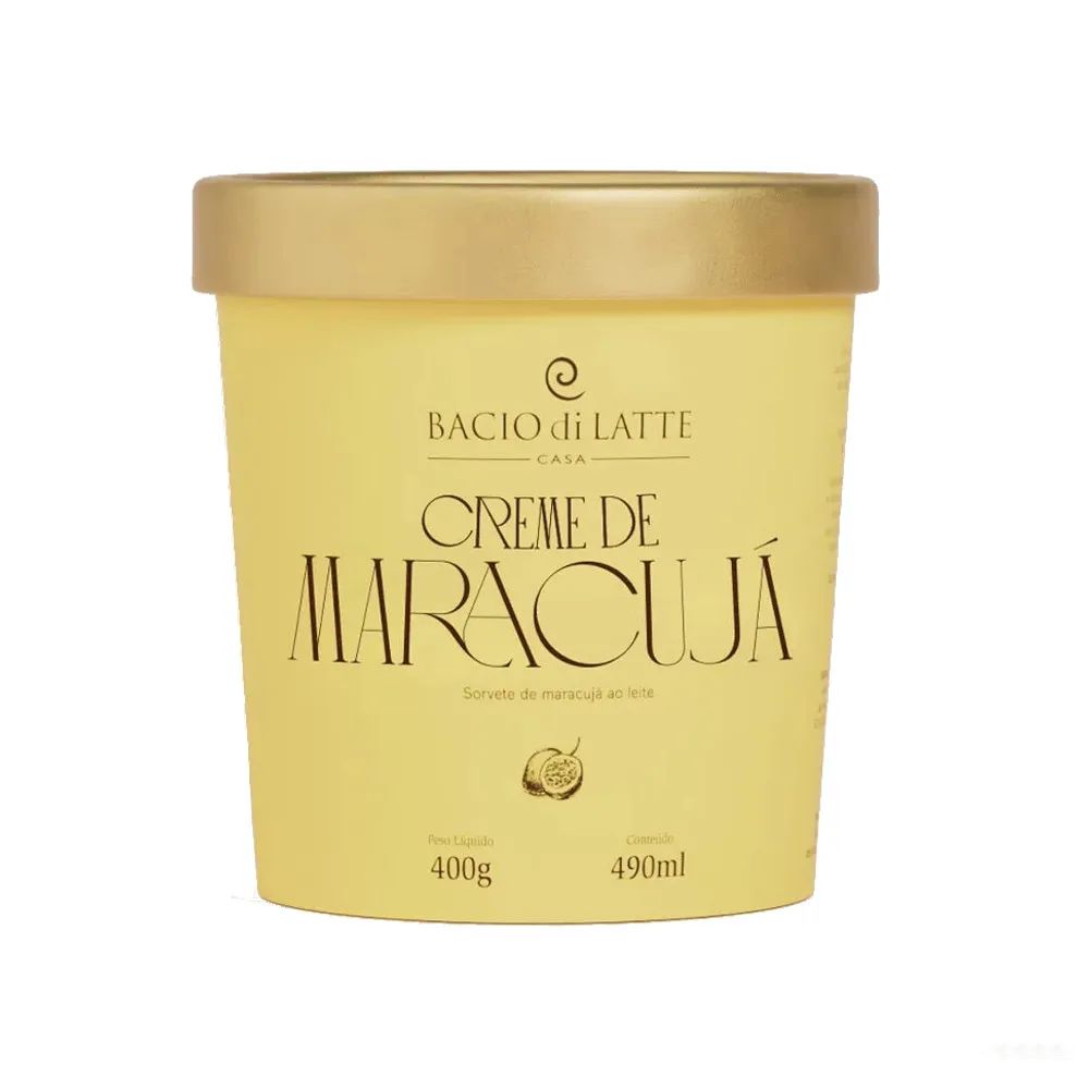 SORVETE BACIO DI LATTE CREME MARACUJA 380G