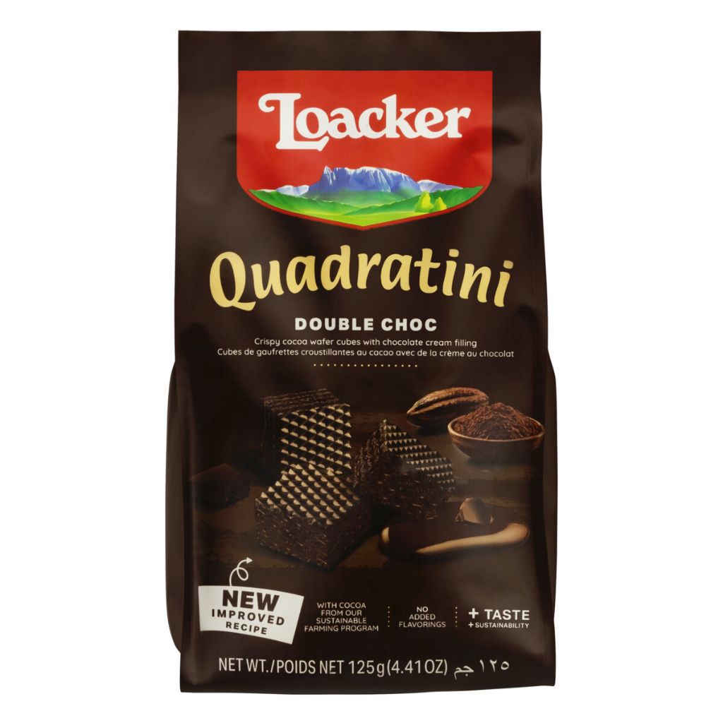 BISCOITO LOACKER QUADRATINI DOUBLE CHC 125G
