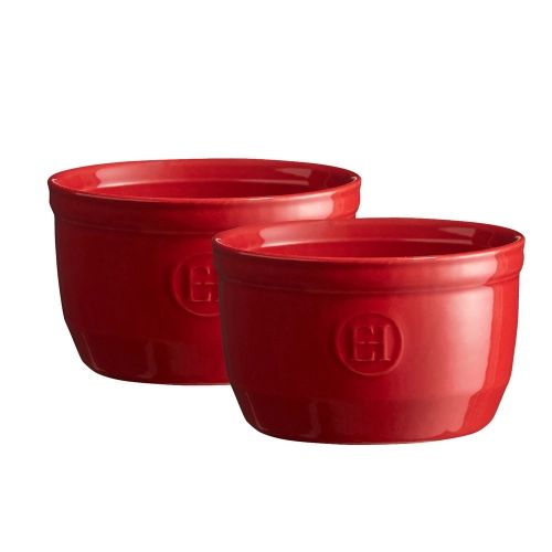 SET 2 RAMEKINS EMILE HENRY 10,5X6CM VERM