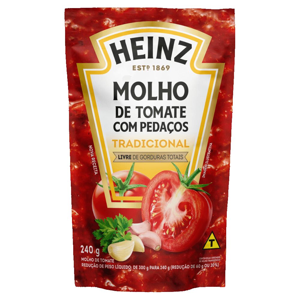 MOLHO DE TOMATE HEINZ TRADICIONAL SACHET 240G