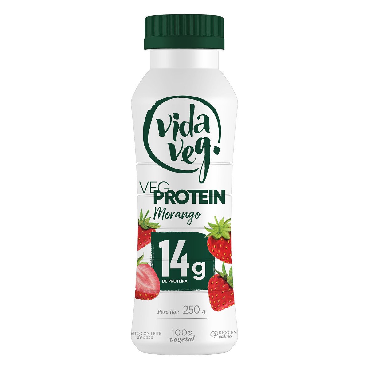 IOGURTE VEGANO PROTEIN MORANGO VIDA VEG 250G