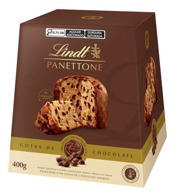 PANETONE LINDT GOTAS CHOCOLATE 400G