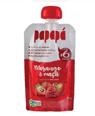ALIM. INF. PAPAPA ORGANICO MORANGO/MACA 100G