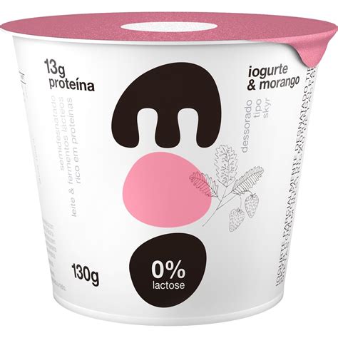 IOGURTE MOO NATURAL MORANGO ZERO LAC. 130G