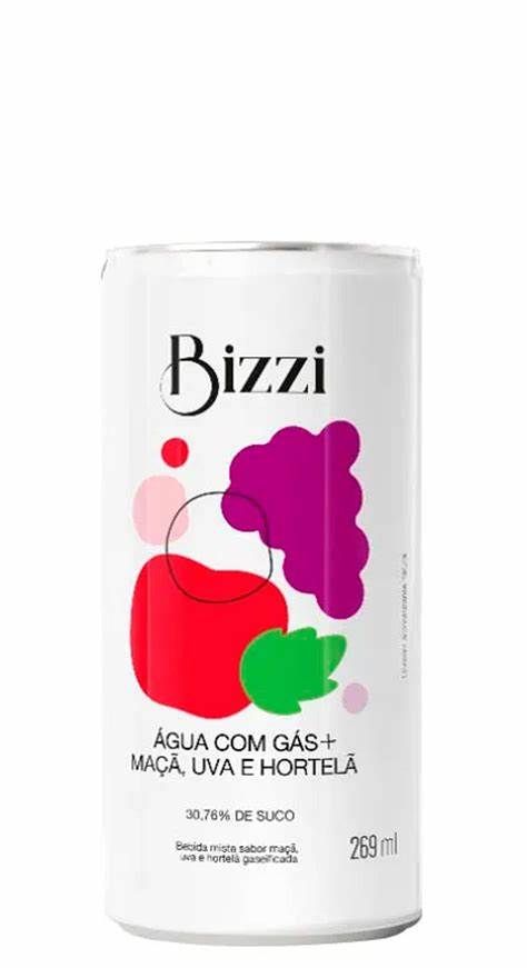 AGUA MIN BIZZI C/GAS MACA/UVA/HORT 269ML