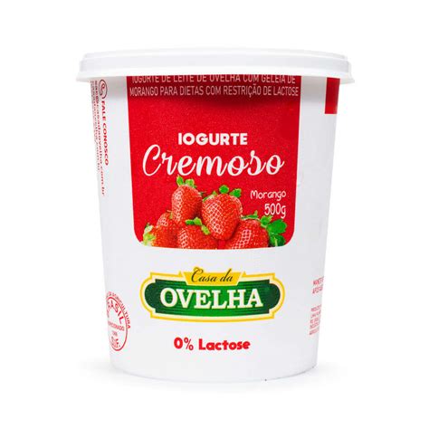 IOGURTE CASA OVELHA MORANGO LIGHT SEM  LAC 500G