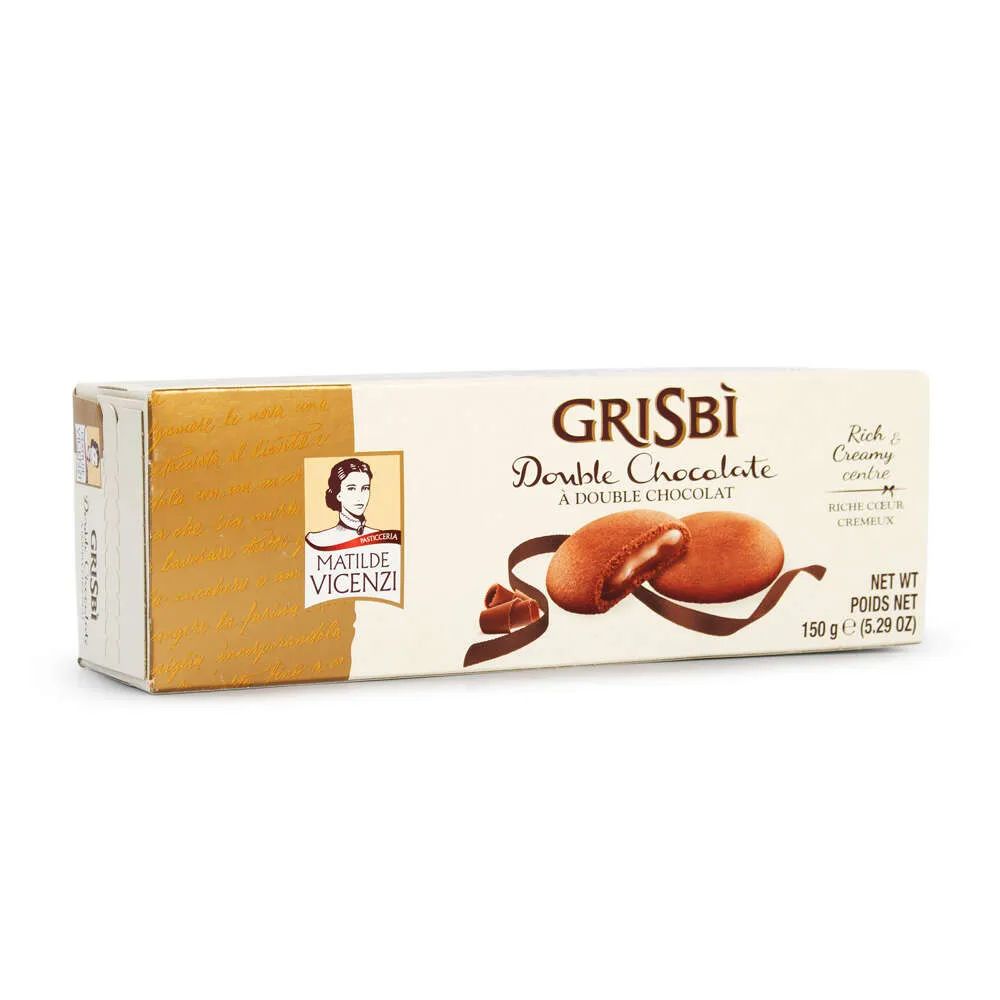 BISCOITO GRISBI DOUBLE CHOC, VICENZI 150G