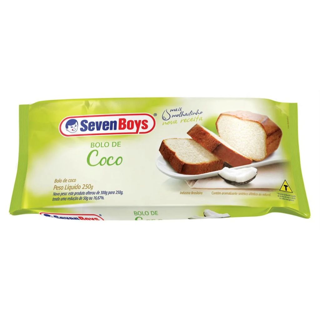 BOLO DE COCO SEVEN BOYS 250G