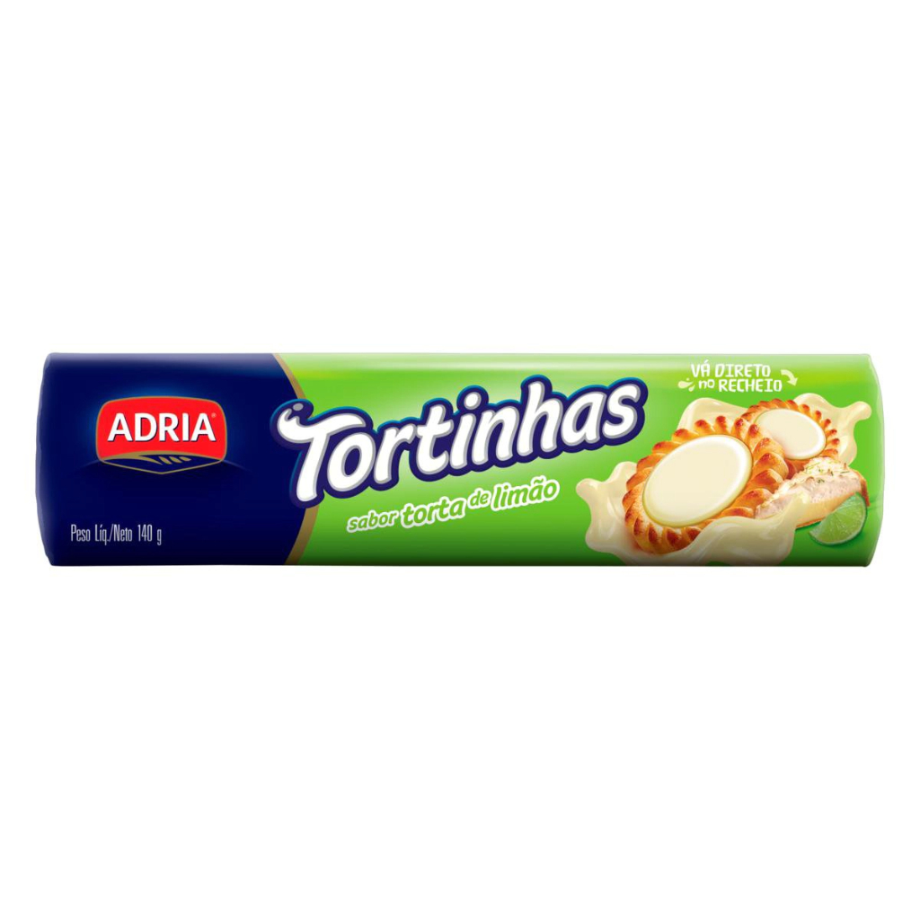 BISCOITO ADRIA TORTINHAS TORTA LIMAO 140G