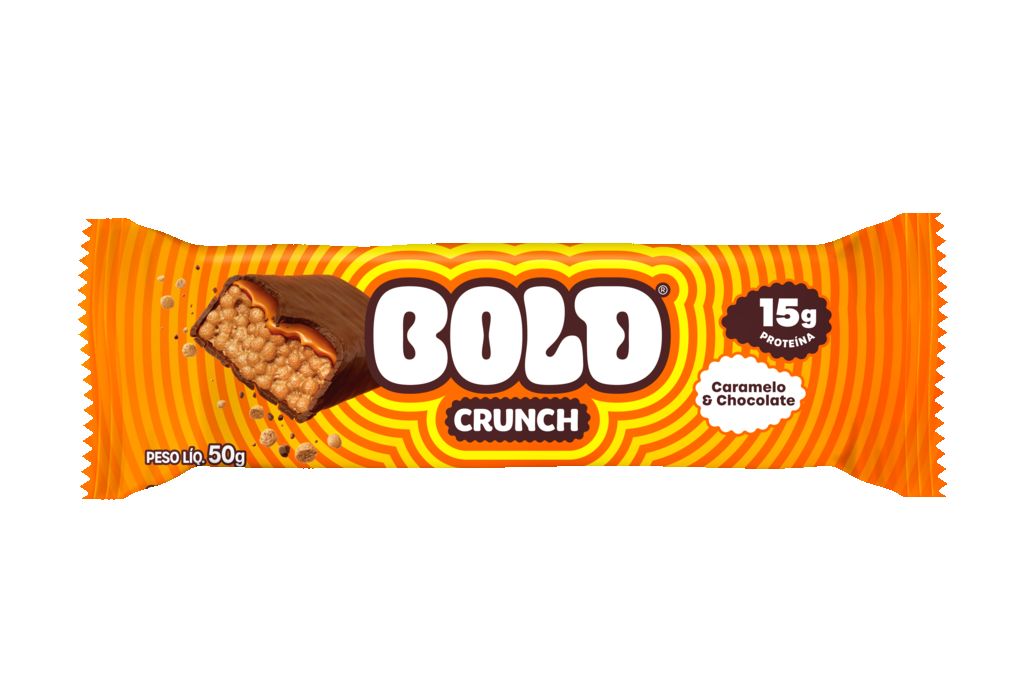 BARRA PROT. BOLD CRUNCH CARAMEL/CHOC 60G