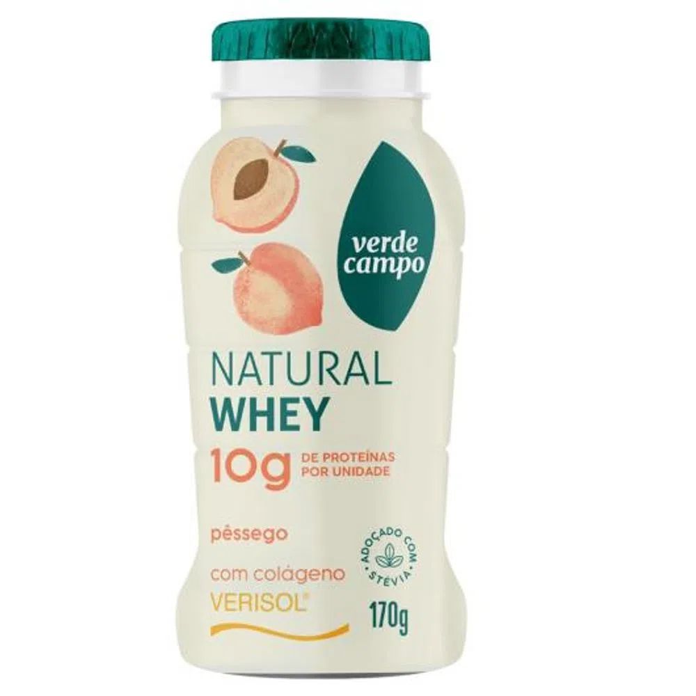 IOGURTE VERDE CAMPO WHEY PESSEGO 170G