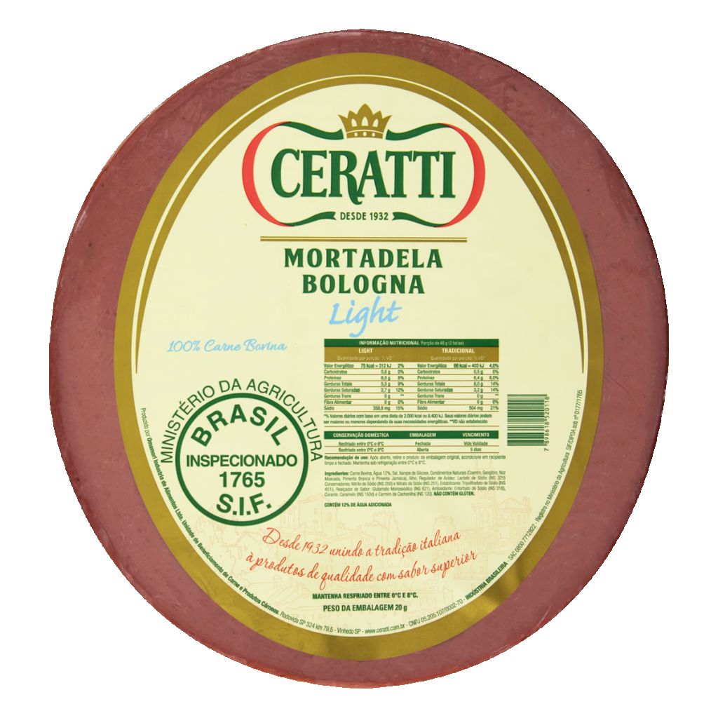 MORTADELA CERATTI  BOLONHA LIGHT KG