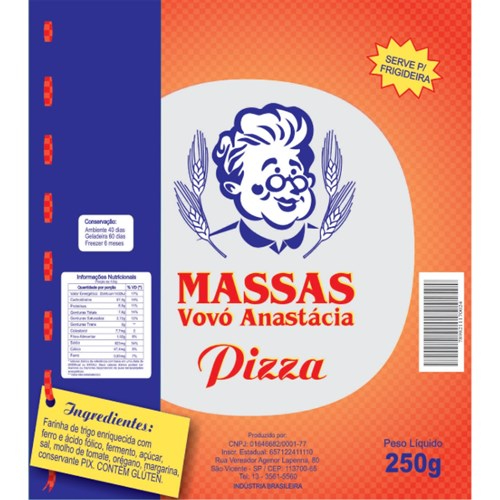 MASSA PIZZA VOVO ANASTACIA GRANDE 200G