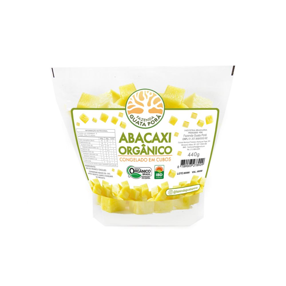 ABACAXI  CONGELADO FAZENDA GUATA PORA ORGANICO 440G