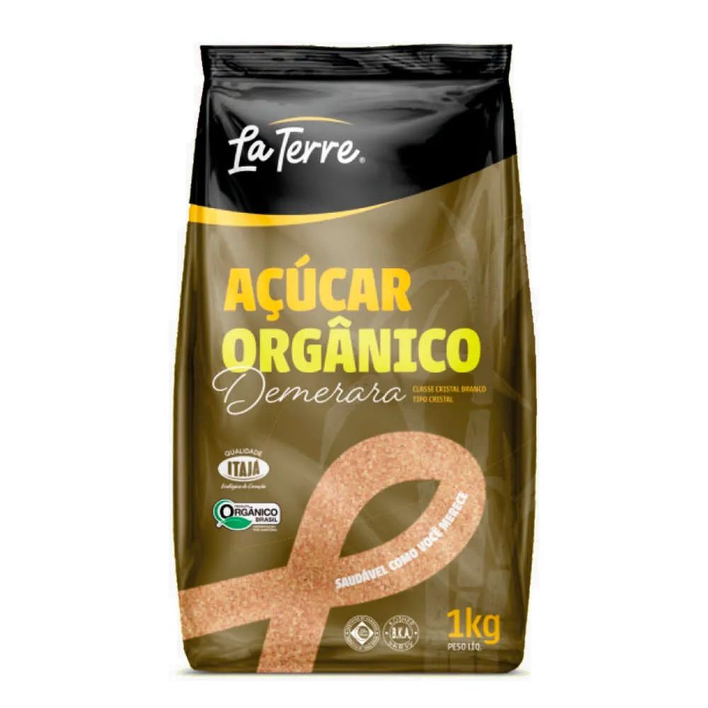 ACUCAR LA TERRE DEMERARA ORGANICO 1KG