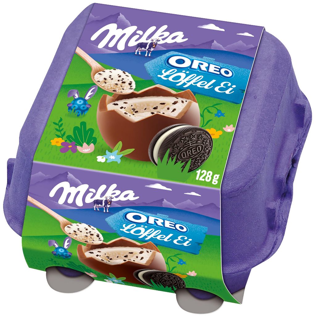 OVO DE COLHER MILKA CREME E OREO 128G