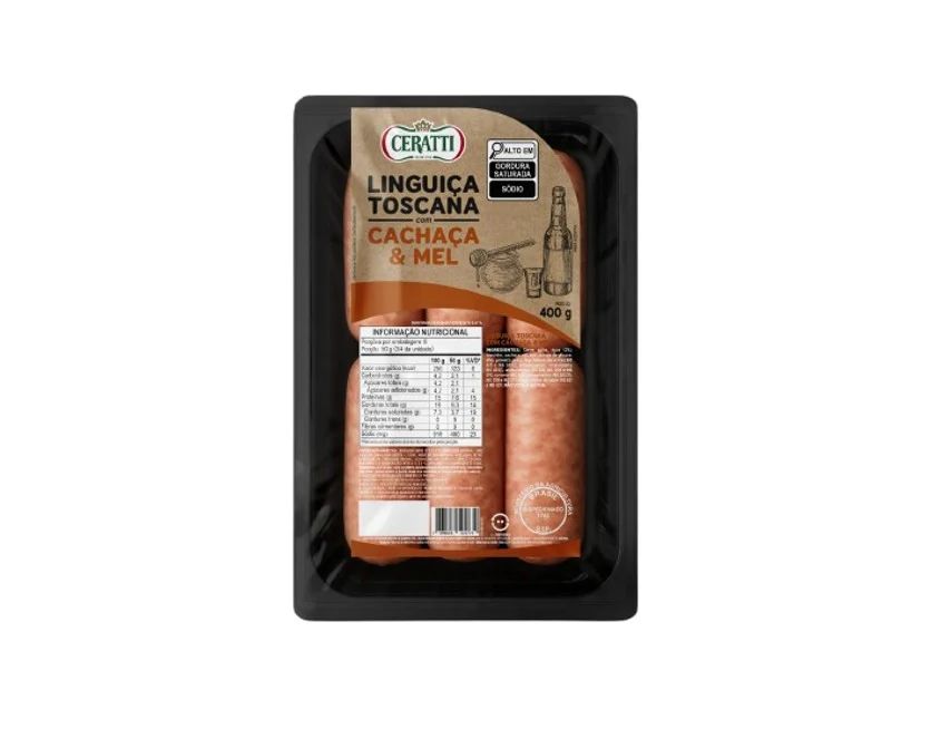 LINGUICA CACHACA MEL CERATTI 400G