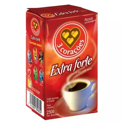 CAFE 3 CORACOES EXTRA FORTE VACUO 250G