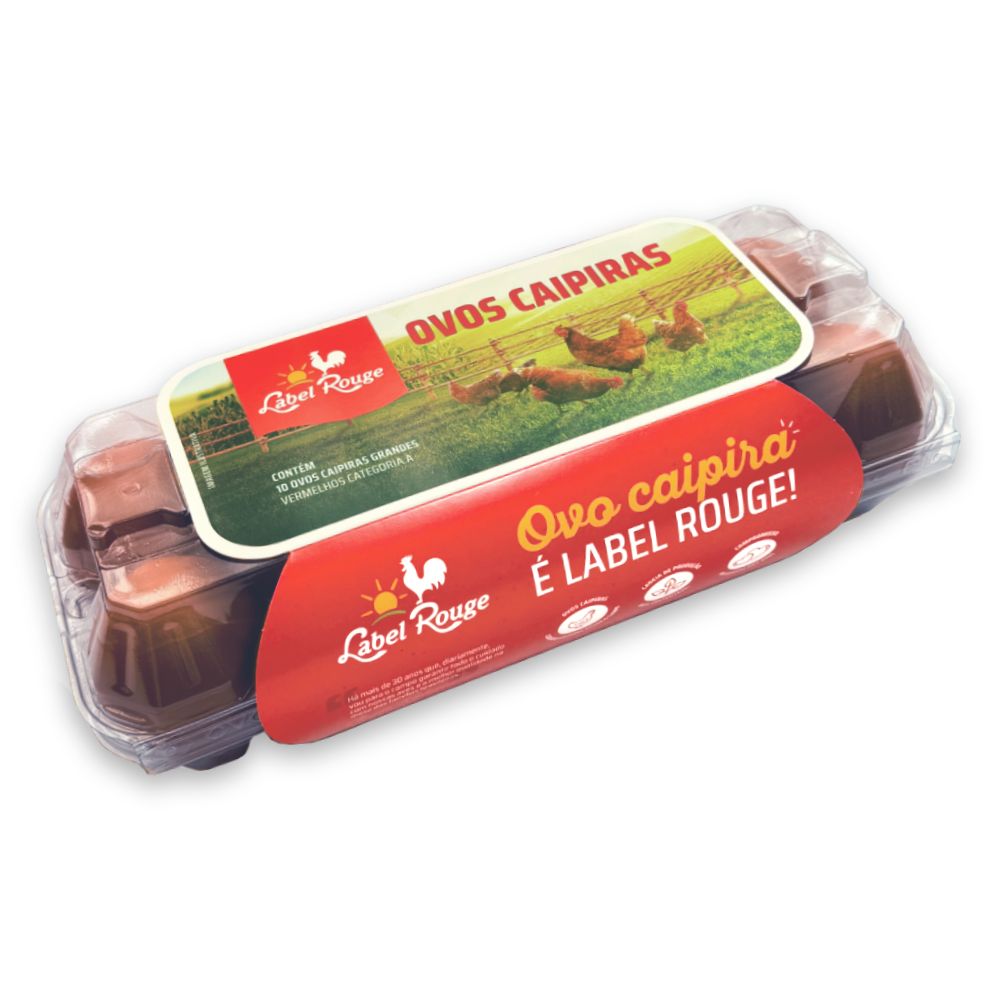 OVOS LABEL ROUGE CAIPIRA C/10
