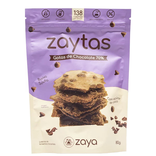 BROWNIE ZAYTAS LASCAS GOTAS CHOCOLATE 80G