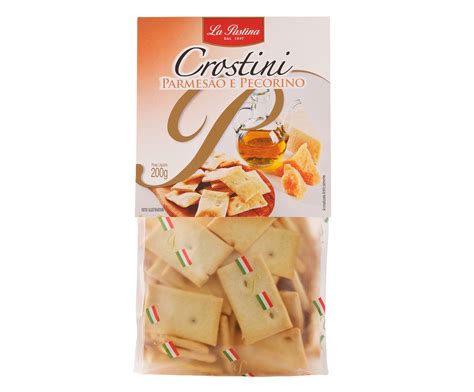 BISCOITO LA PASTINA CROSTINI PARMESAO 200G