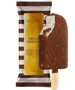PICOLE BACIO DI LATTE COCCO COM  COB. 70G