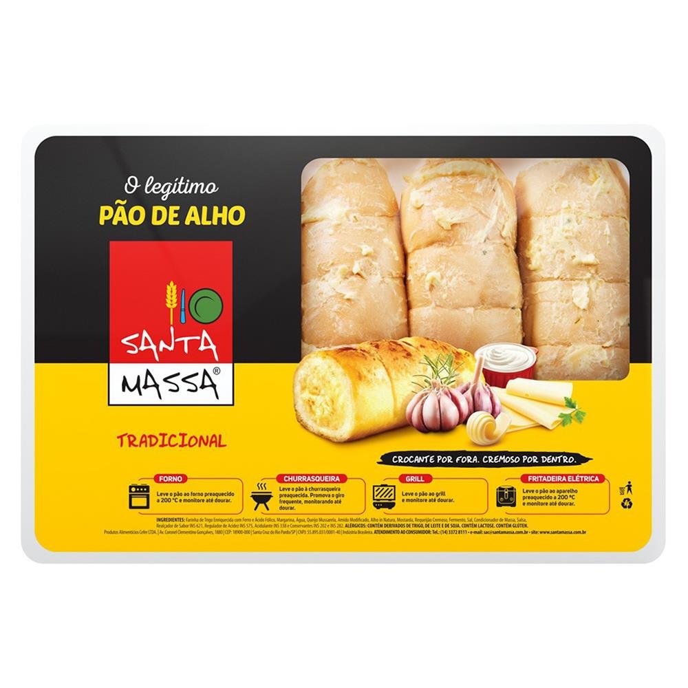 PAO DE ALHO SANTA MASSA 400G