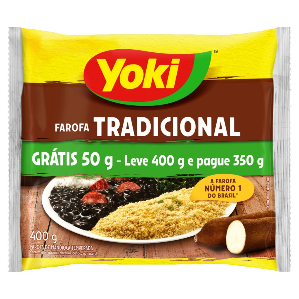 FAROFA YOKI TEMPERADA LV400G PG350 400G
