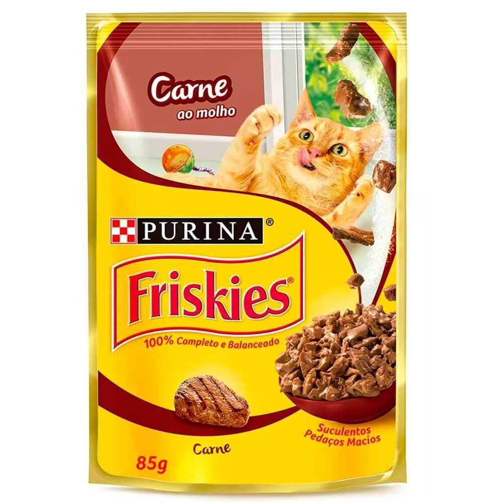 RACAO FRISKIES CARNE AO MOLHO 85G