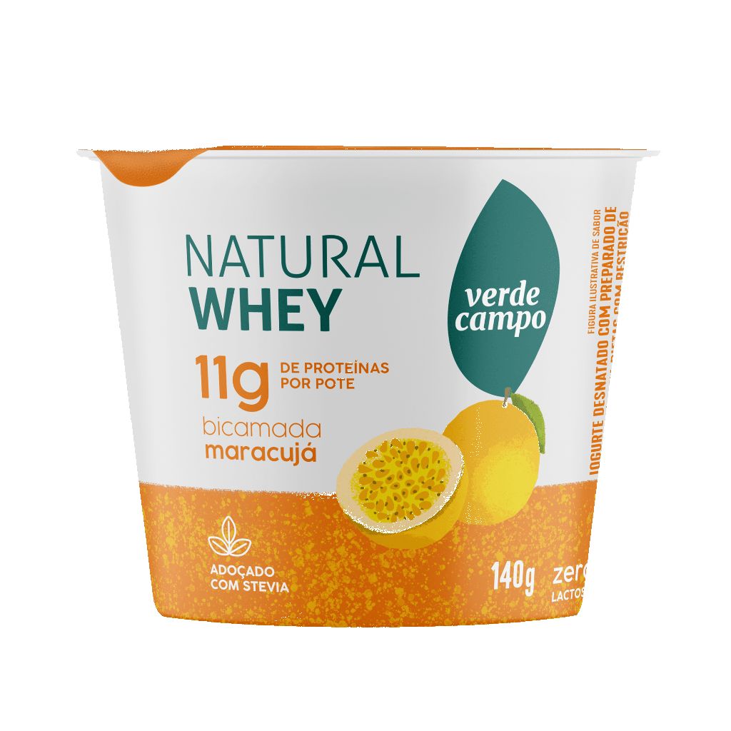 IOGURTE VERDE CAMPO WHEY MARACUJA 140G