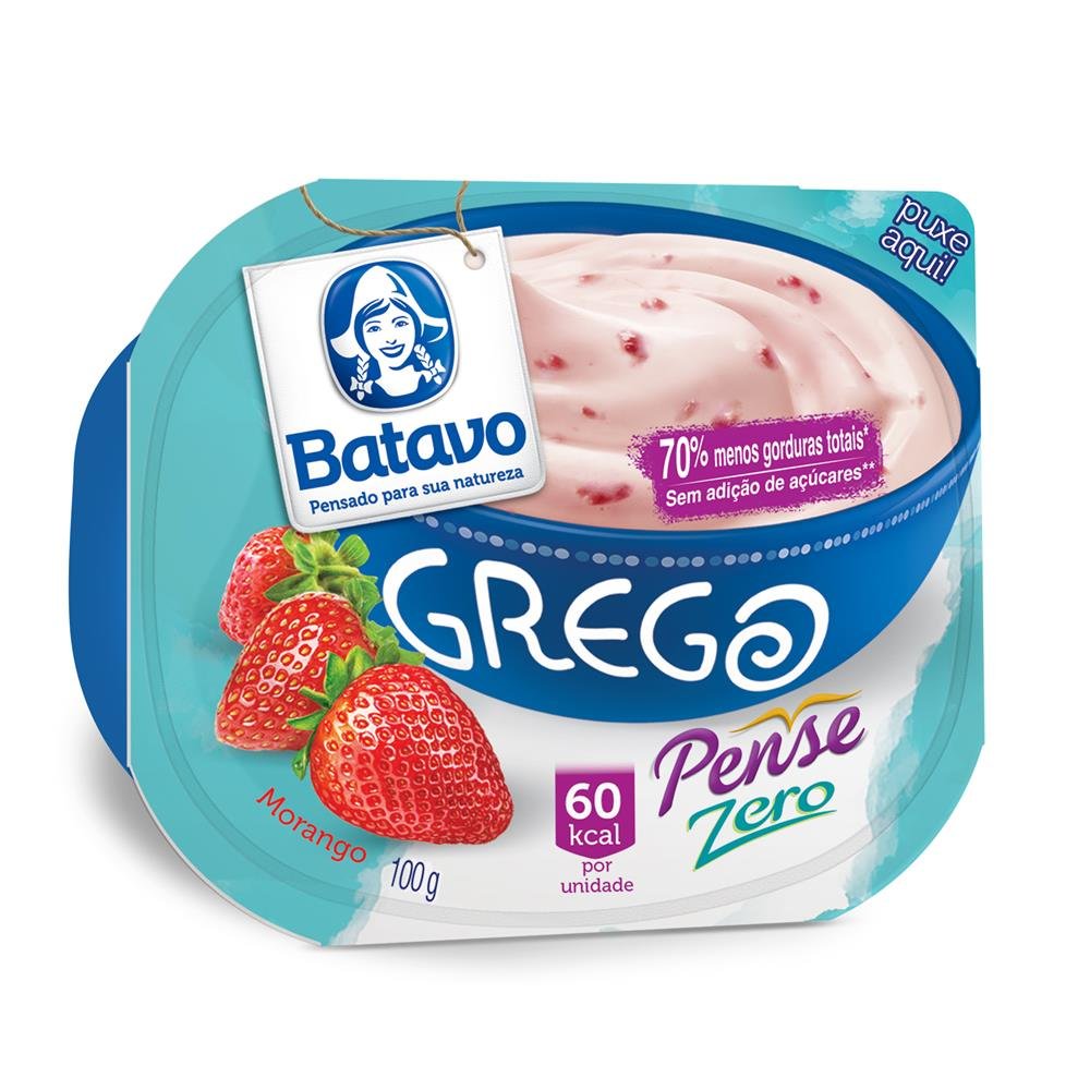 IOGURTE BATAVO GREGO ZERO MORANGO 100G