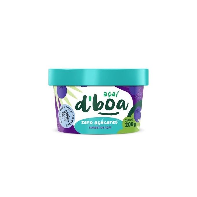 SORBET ACAI ORIGINAL D'BOA ZERO 250ML