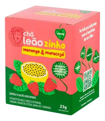 CHA LEAO KIDS MORANGO MARACUJA 23G