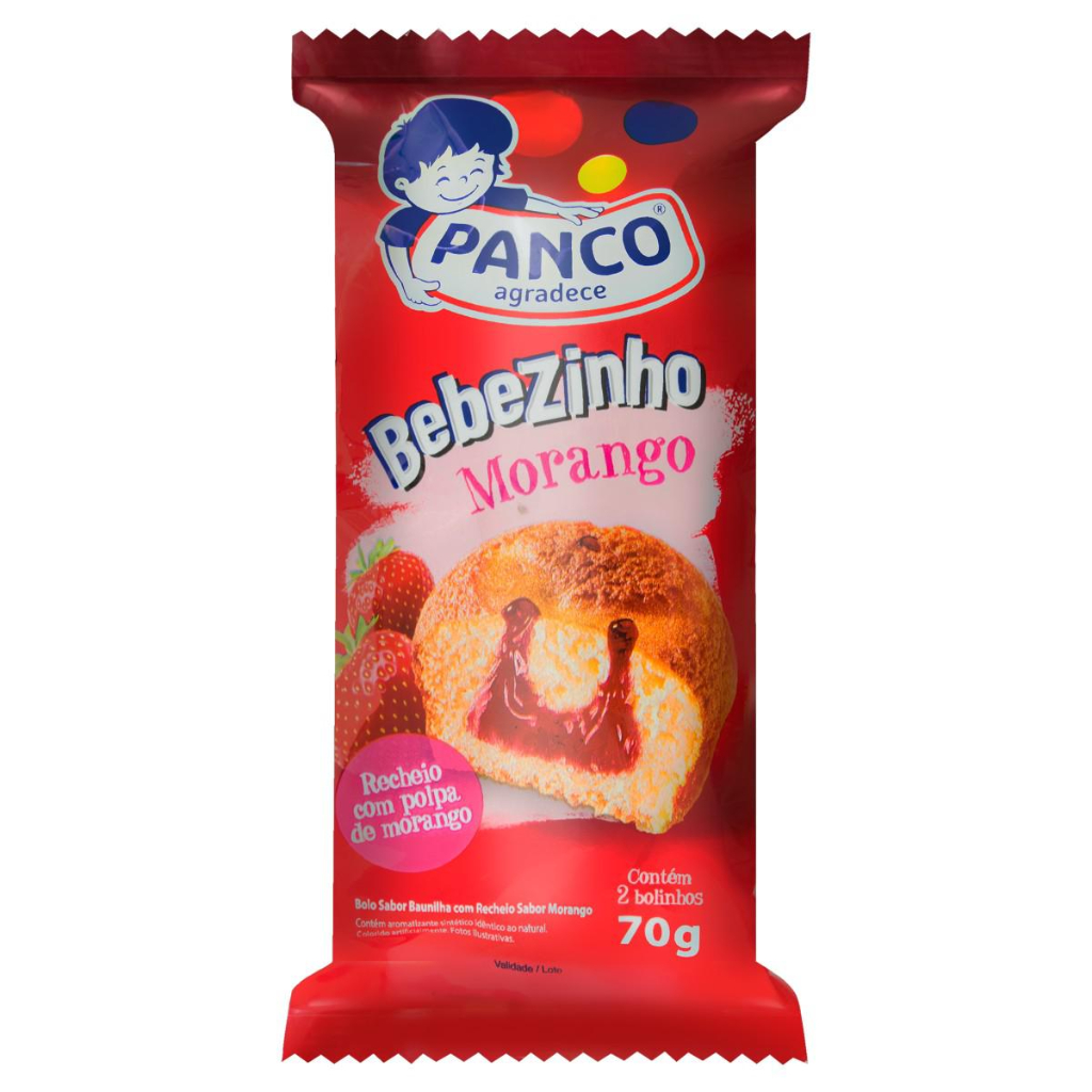 BOLINHO PANCO BEBEZINHO MORANGO 70G