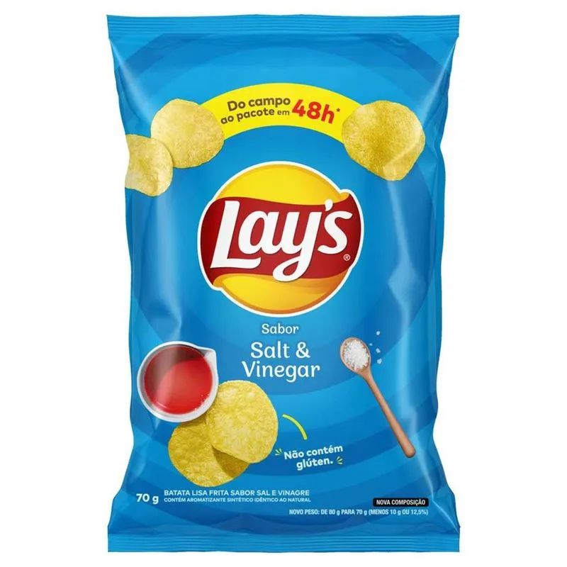 BATATA LAYS SALT & VINEGAR 70G