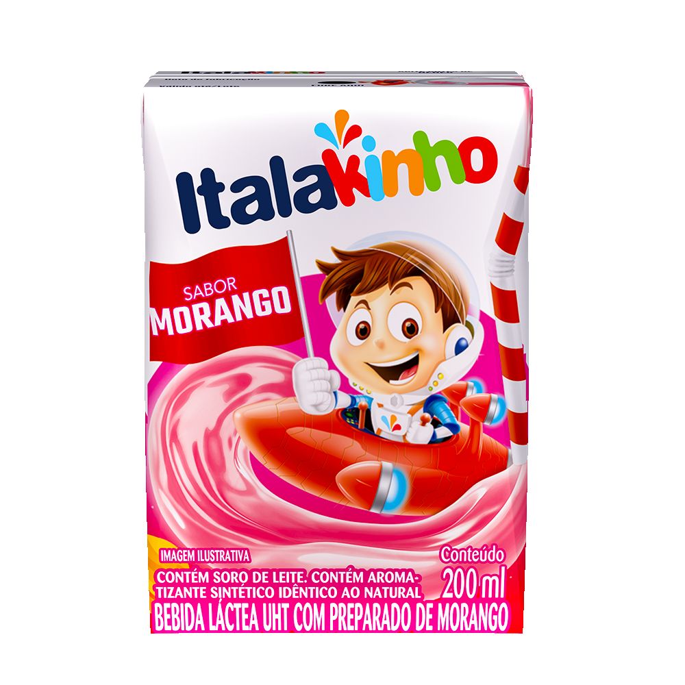BEBIDA LACTEA ITALAKINHO MORANGO 200ML