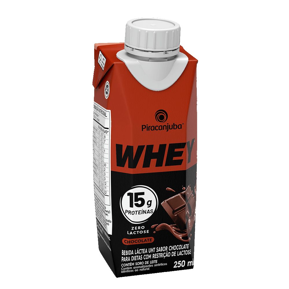 BEBIDA PIRACANJUBA WHEY 15G CHOCOLATE 250ML