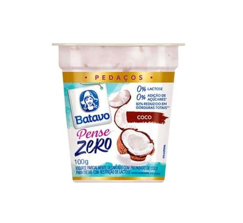 IOGURTE BATAVO PENSE ZERO COCO 100G